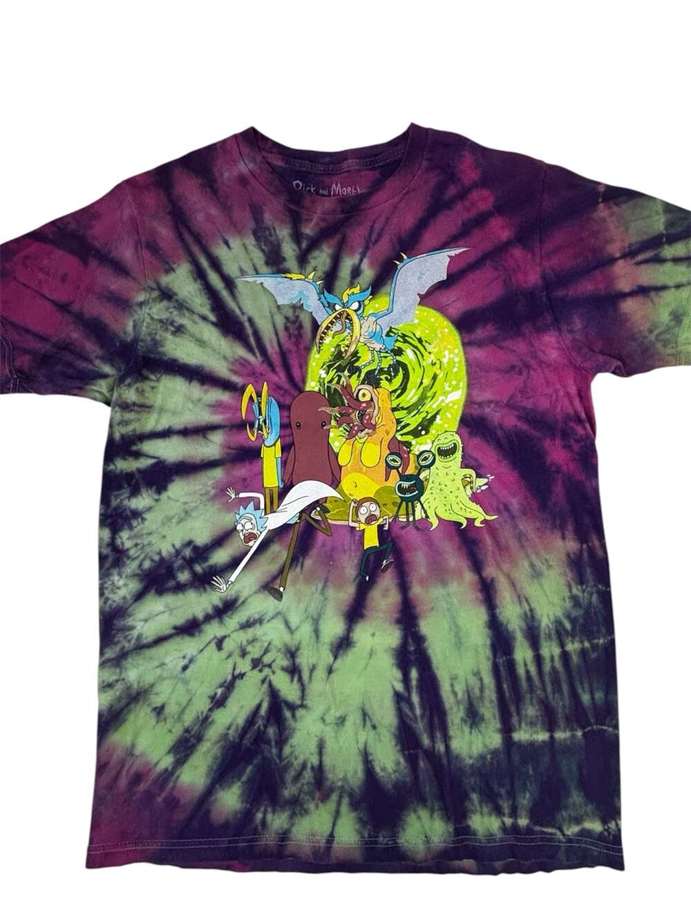 Ripple Junction Rick and Morty Tie Dye Graphic T-Shirt Size M